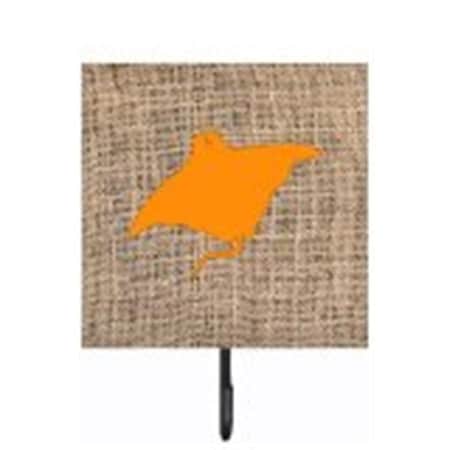 Carolines Treasures Manta Ray Burlap And Orange Leash Or Key Holder BB1014-BL-OR-SH4